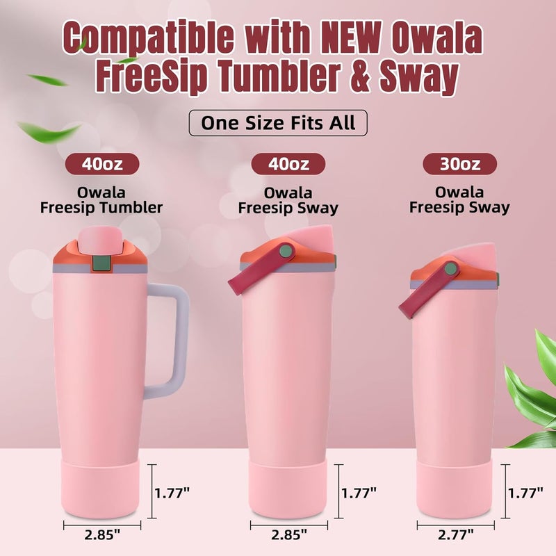 BKBY 2PCS Silicone Boot Compatible with Owala 30oz & 40oz FreeSip Sway Bottles & Tumblers, Protective Anti-Slip Bottom Cover Sleeve for Freesip Sway Tumbler - Image 2